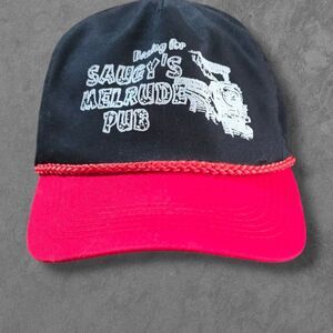 Vintage Saugys Melrude Pub Steam Locomotive Train Snapback Hat